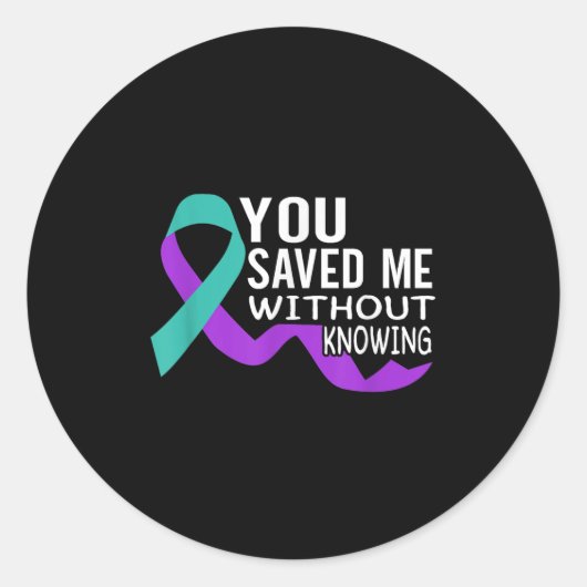 Suicide Awareness Suicide Prevention Suprt Survivo Ronde Sticker (Voorkant)