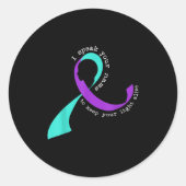 Suicide Awareness Suicide Prevention Suprt Survivo Ronde Sticker (Voorkant)