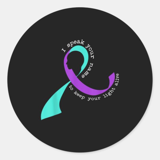 Suicide Awareness Suicide Prevention Suprt Survivo Ronde Sticker (Voorkant)