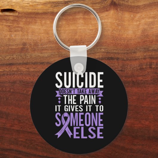 Suicide Awareness Suicide Prevention Suprt Survivo Sleutelhanger (Voorkant)