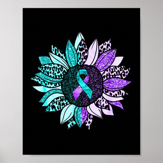 Suicide Awareness Sunflower Suicide Prevention Rib Poster (Voorkant)