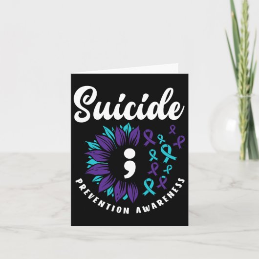 Suicide Awareness Support Suicide Prevention Aware Kaart (Voorkant)