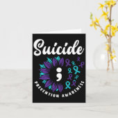 Suicide Awareness Support Suicide Prevention Aware Kaart (Gele Bloem)