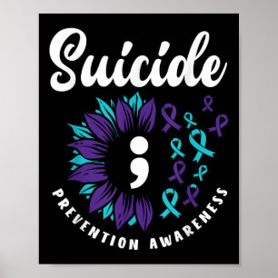 Suicide Awareness Support voor zelfmoordpreventie Poster