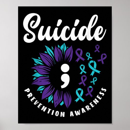 Suicide Awareness Support voor zelfmoordpreventie Poster (Voorkant)