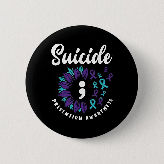Suicide Awareness Support voor zelfmoordpreventie Ronde Button 5,7 Cm (Voorkant)
