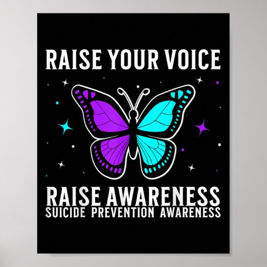 Suicide Awareness Suprt Suicide Prevention Awarene Poster (Voorkant)