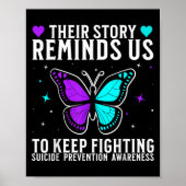 Suicide Awareness Suprt Suicide Prevention Awarene Poster (Voorkant)
