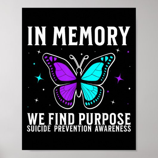 Suicide Awareness Suprt Suicide Prevention Awarene Poster (Voorkant)