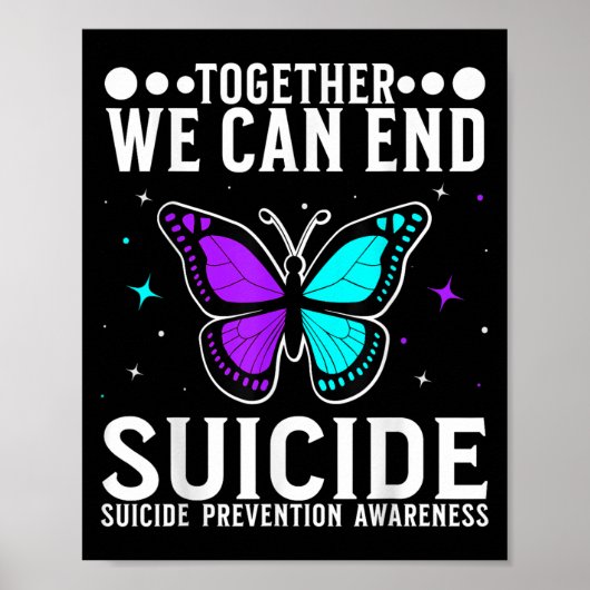 Suicide Awareness Suprt Suicide Prevention Awarene Poster (Voorkant)