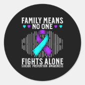 Suicide Awareness Suprt Suicide Prevention Awarene Ronde Sticker (Voorkant)