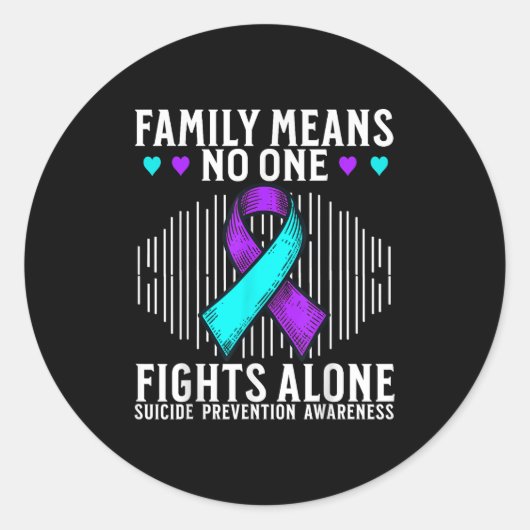 Suicide Awareness Suprt Suicide Prevention Awarene Ronde Sticker (Voorkant)