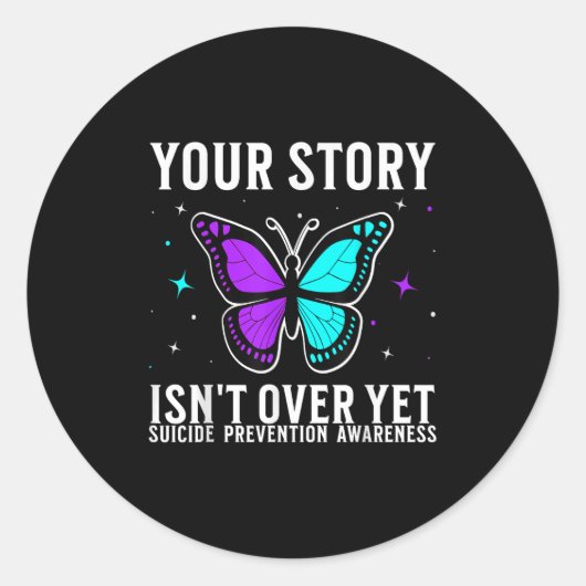 Suicide Awareness Suprt Suicide Prevention Awarene Ronde Sticker (Voorkant)