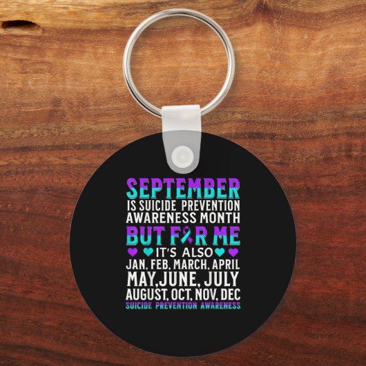 Suicide Awareness Suprt Suicide Prevention Awarene Sleutelhanger (Voorkant)