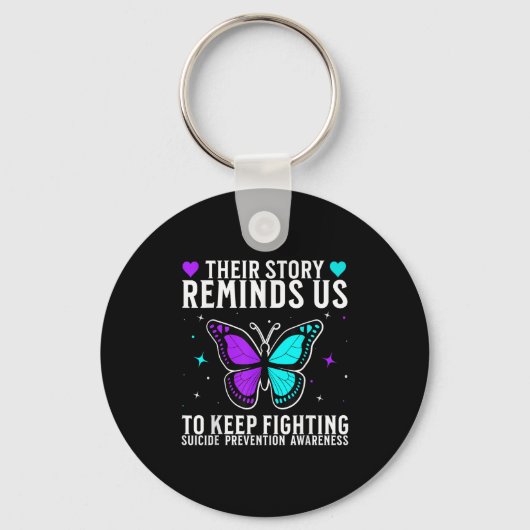 Suicide Awareness Suprt Suicide Prevention Awarene Sleutelhanger (Voorkant)