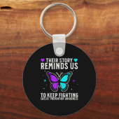 Suicide Awareness Suprt Suicide Prevention Awarene Sleutelhanger (Voorkant)