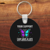 Suicide Awareness Suprt Suicide Prevention Awarene Sleutelhanger (Voorkant)