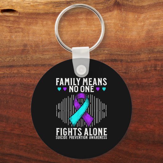 Suicide Awareness Suprt Suicide Prevention Awarene Sleutelhanger (Voorkant)