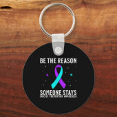 Suicide Awareness Suprt Suicide Prevention Awarene Sleutelhanger (Voorkant)