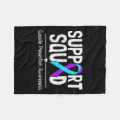 Suicide Awareness Teal &amp; Purple Ribbon Suprt M Fleece Deken (Voorkant (Horizontaal))