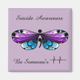 Suicide Awareness Vlinder Semicolon Magneet