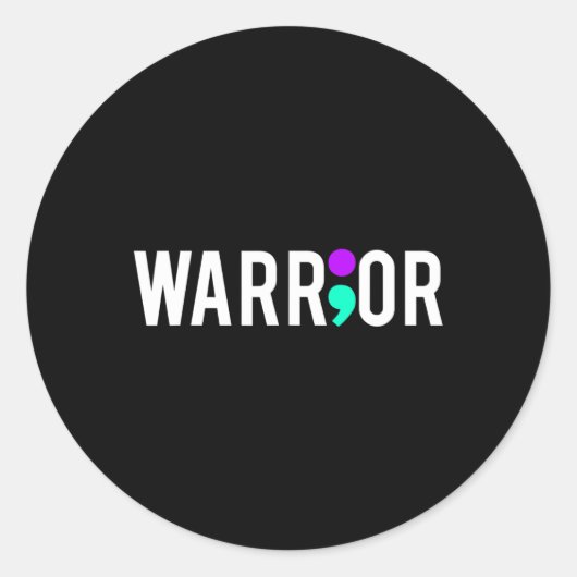 Suicide Awareness Warrior Design Gift For Mental H Ronde Sticker (Voorkant)