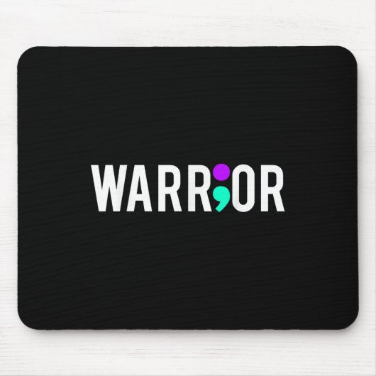 Suicide Awareness Warrior Design Gift voor mentale Muismat (Voorkant)