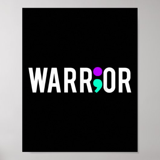 Suicide Awareness Warrior Design Gift voor mentale Poster (Voorkant)