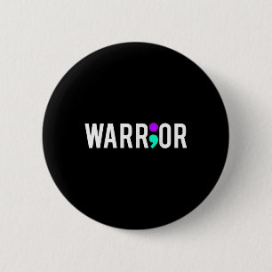 Suicide Awareness Warrior Design Gift voor mentale Ronde Button 5,7 Cm