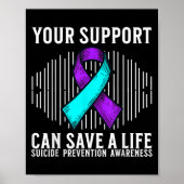Suicide Awareness Warrior Suicide Prevention Aware Poster (Voorkant)