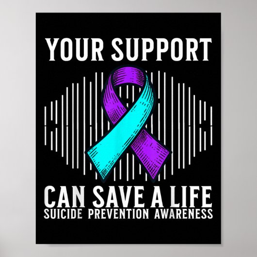 Suicide Awareness Warrior Suicide Prevention Aware Poster (Voorkant)