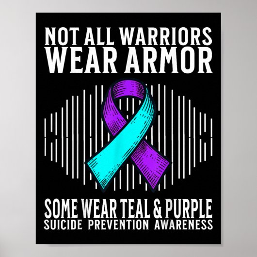 Suicide Awareness Warrior Suicide Prevention Aware Poster (Voorkant)