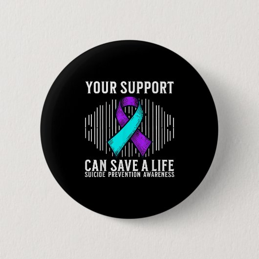 Suicide Awareness Warrior Suicide Prevention Aware Ronde Button 5,7 Cm (Voorkant)
