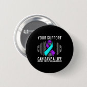 Suicide Awareness Warrior Suicide Prevention Aware Ronde Button 5,7 Cm (Voorkant /achterkant)