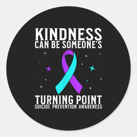 Suicide Awareness Warrior Suicide Prevention Aware Ronde Sticker (Voorkant)