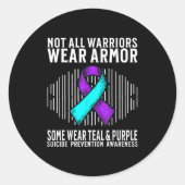 Suicide Awareness Warrior Suicide Prevention Aware Ronde Sticker (Voorkant)