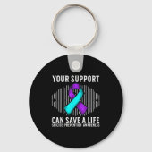 Suicide Awareness Warrior Suicide Prevention Aware Sleutelhanger (Voorkant)