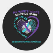 Suicide Awareness Wife Gift Loving Memory Suicide Ronde Sticker (Voorkant)
