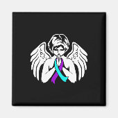 Suicide Awareness Wings Angel Ribbon Happy Support Magneet (Voorkant)
