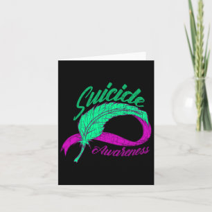 Suicide Awareness Wings Mental Health Happy Gift Kaart