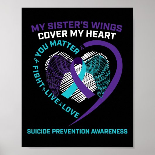 Suicide Awareness Zuster Loving Memory Preventie Poster (Voorkant)