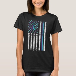 Suïcide Bewustzijn Vlag Angst Psychische Gezondhei T-shirt