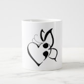 Suïcide Bewustzijn Vlinder Semi-colon Hart Mok (Voorkant)