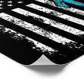 Suicide Depression American Flag Prevention Awaren Poster (Hoek)