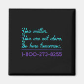 Suicide Hotline 1-800-273-8255 Suicide Awareness P Magneet (Voorkant)