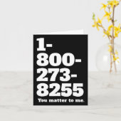 Suicide Hotline-nummer geestelijke gezondheidsvoor Kaart (Gele Bloem)