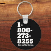 Suicide Hotline-nummer geestelijke gezondheidsvoor Sleutelhanger (Achterkant)