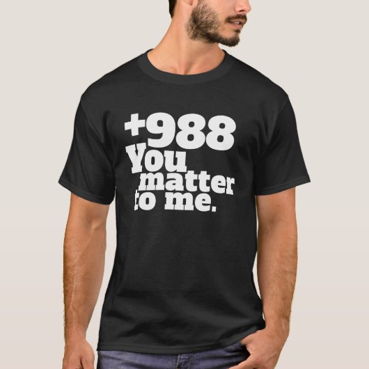 Suicide Hotline-nummer T-shirt (Voorkant)