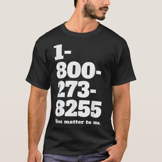 Suicide Hotline-nummer T-shirt (Voorkant)