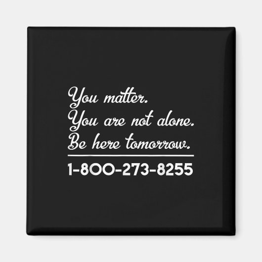 Suicide Hotline - Zelfmoordbewustzijn en -preventi Magneet (Voorkant)